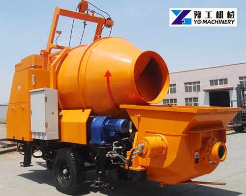 concrete mixer with pump