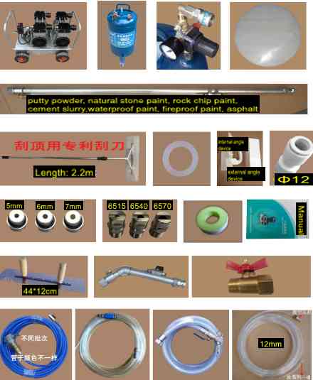 putty spayer machine parts list | yg machinery