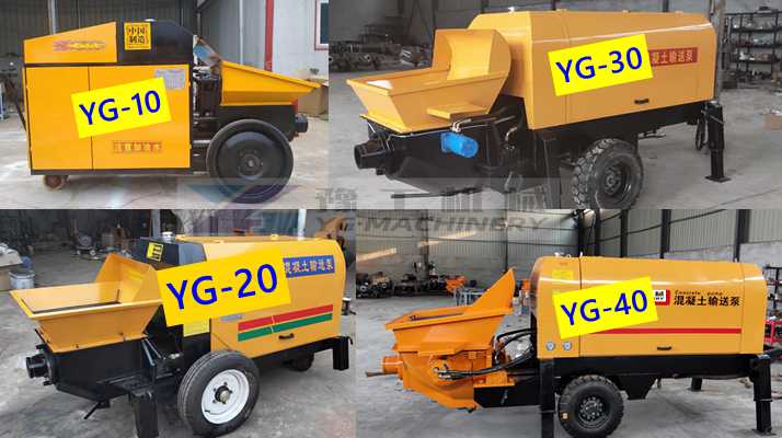 trailer-mounted concrete pump