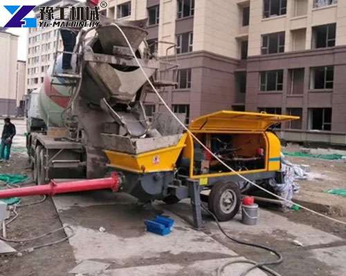 compact trailer concrete pump for high rise building construction