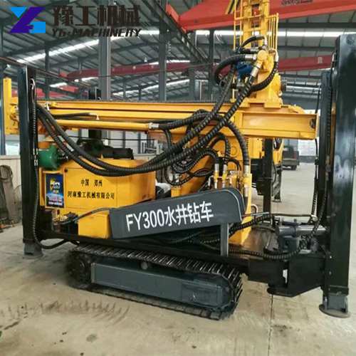 300m Crawler Type Mounted Pneumatic Mining Water Well Drilling Rig