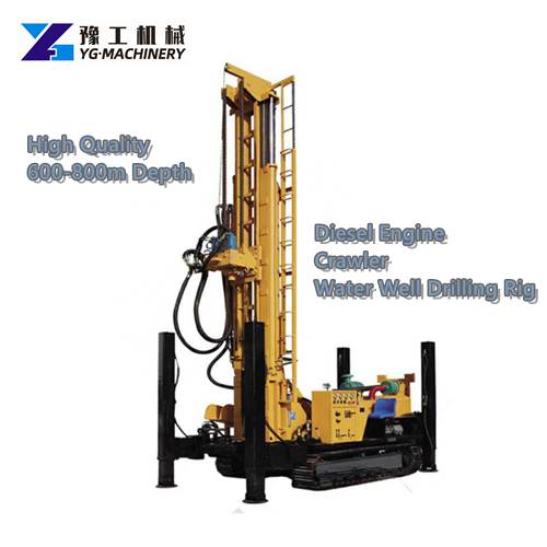 High Quality 800m Depth Diesel Engine water well drilling rig