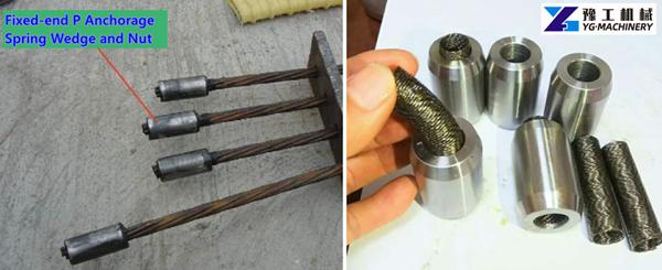 Fixed-end P Anchorage Spring Wedge and Nut