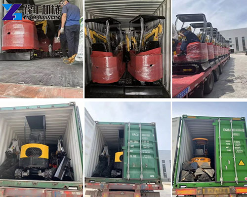 small excavators exported in bulk