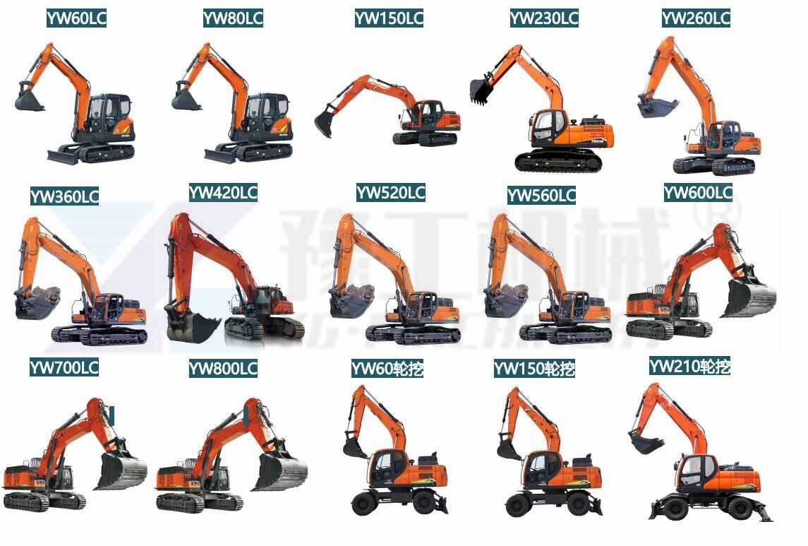 types of excavator machine