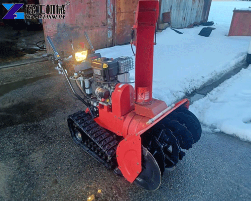 robotic snow plow removing snow