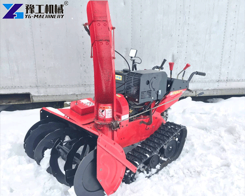 smart robot plow operating in winter conditions