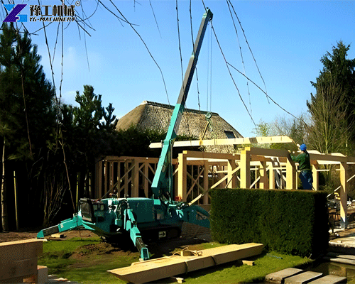 spider lift for tree care in public park landscaping maintenance