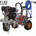 cold paint road marking machine with double gun