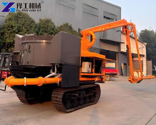 concrete mixer pump with placing boom