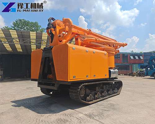 concrete mixer pump with placing boom