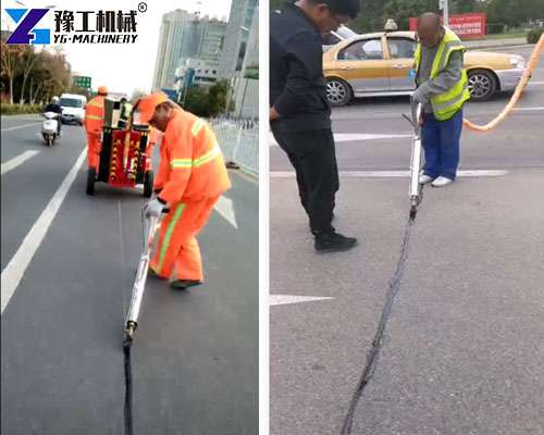 asphalt crack filling equipment usages