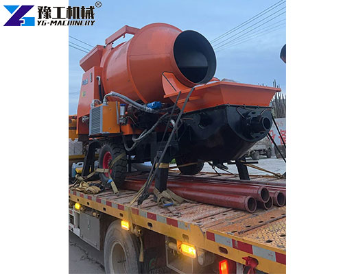 concrete mixer with pump trailer