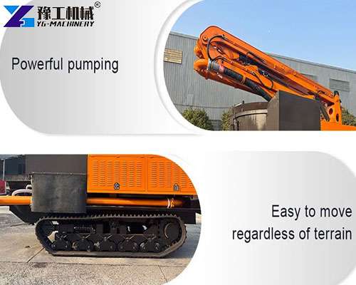 crawler concrete mixer with boom pump price