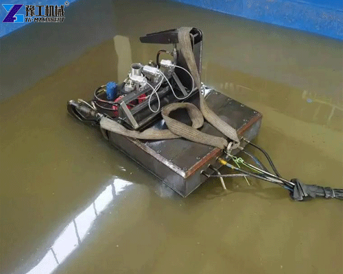 industrial wastewater sludge removal machine in action