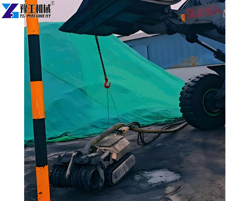 sediment removal robot in mine lagoon