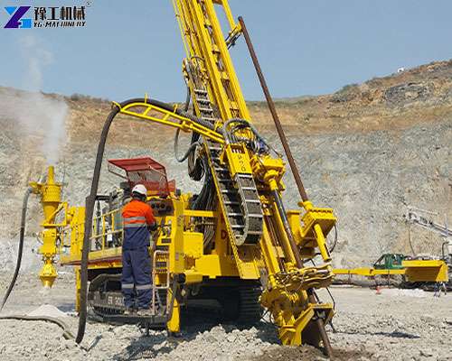 RC drilling rig hard rock drilling operation