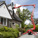spider boom lift for sale working in tree pruning