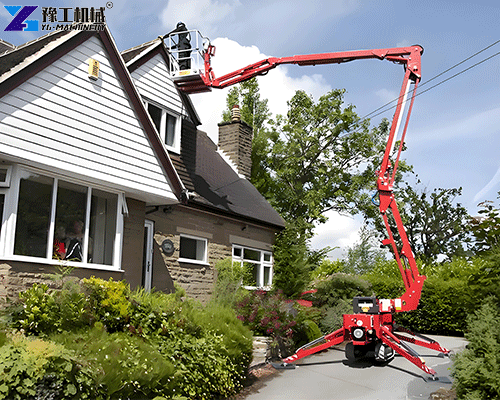 spider boom lift for sale working in tree pruning