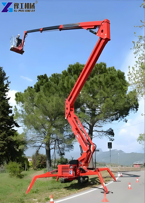 spider cherry picker for sale used in residential tree care and landscaping