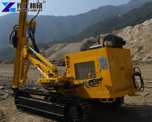 DTH drilling rig in quarry operation