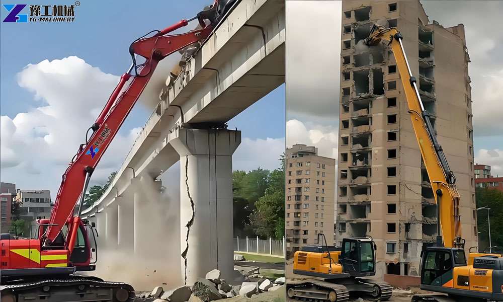 building demolition excavator
