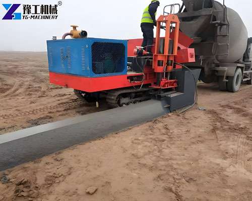concrete curb machine forming continuous curb