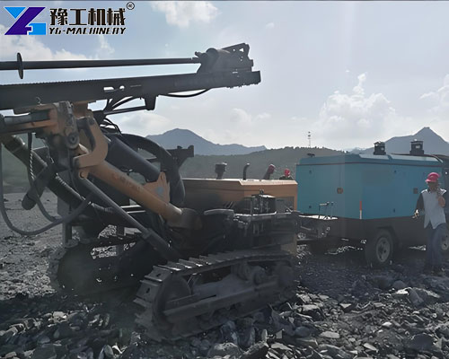 crawler DTH drill working in mining site