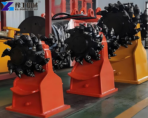 drum cutter attachment for narrow tunnel excavation