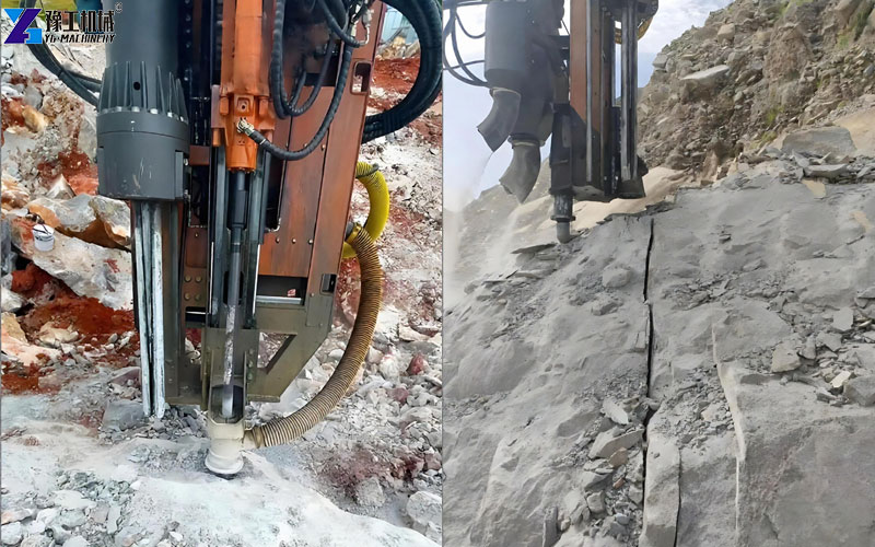 granite rock drilling splitting machine