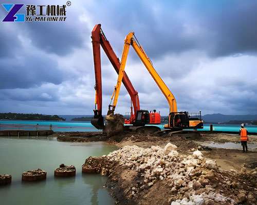 lake dredging excavator