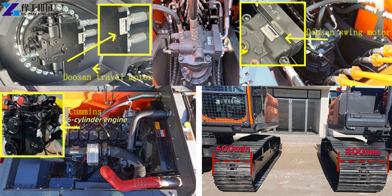 large hydraulic excavator parts