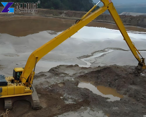 long arm river dredging excavator
