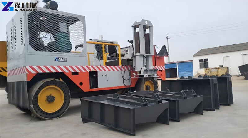 slipform curb machine for continuous concrete curb forming