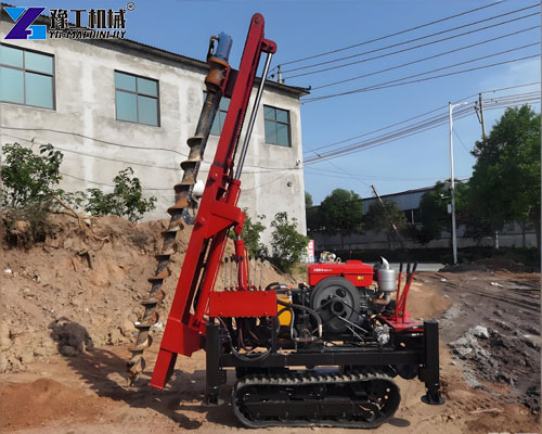 helical pile installation machine