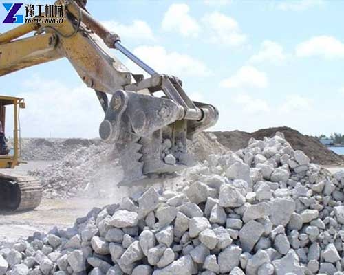 excavator pulverizer concrete recycling