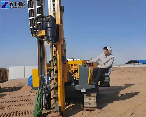 hydraulic pile driver for solar piles