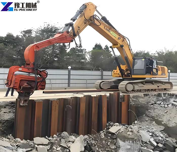 sheet pile extraction with vibratory hammer