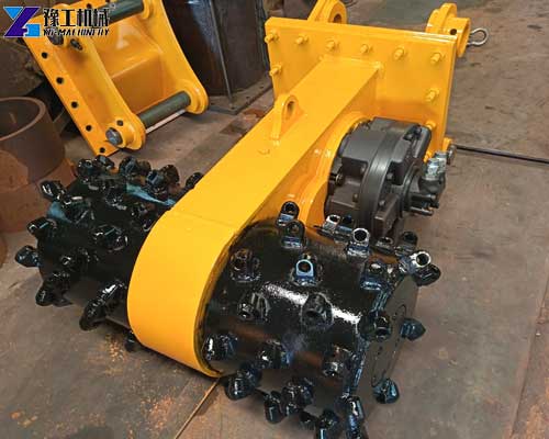 Milling head for excavator for precise rock and concrete cutting