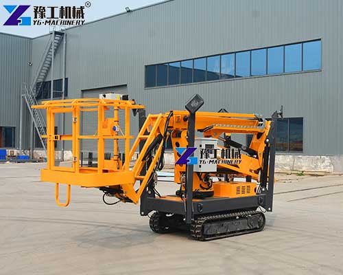 high reach spider lift with tracked chassis for difficult-access jobsites