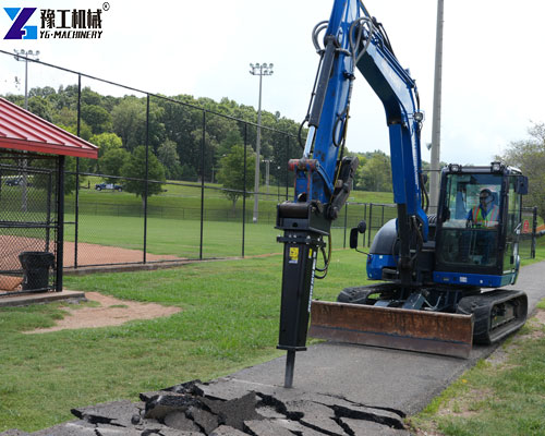 hydraulic breaker asphalt roadwork