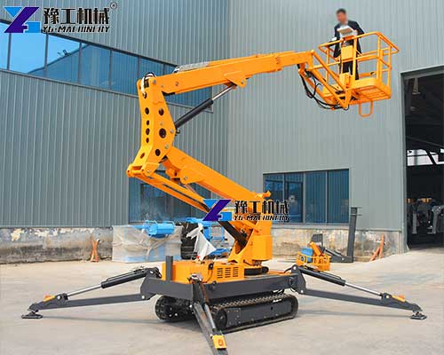 spider cherry picker with articulated boom for flexible positioning at height