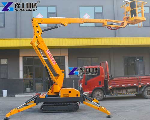 spider cherry picker with adjustable outriggers for stable elevated operation