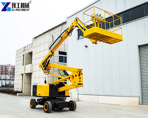 Articulating boom lift for sale with jointed boom and elevated work platform