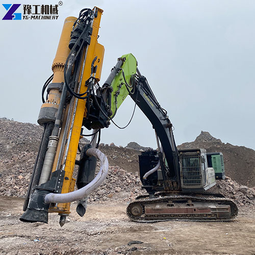 Rock drilling and splitting machine for controlled rock breaking