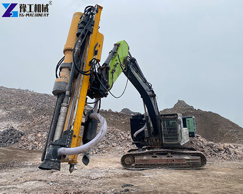rock drilling and splitting machine matched with a 30-ton excavator